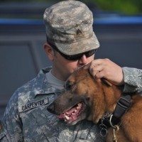Handler And Dog Love Each Other