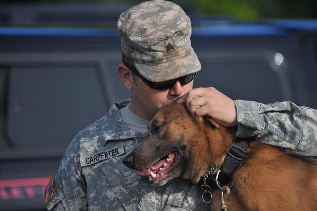 Handler And Dog Love Each Other