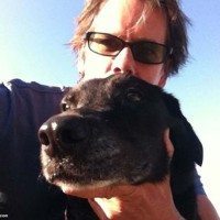 Kevin Bacon and his beloved pup, Paulie.